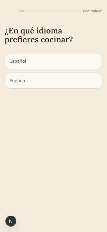 Elige tu idioma al abrir la app